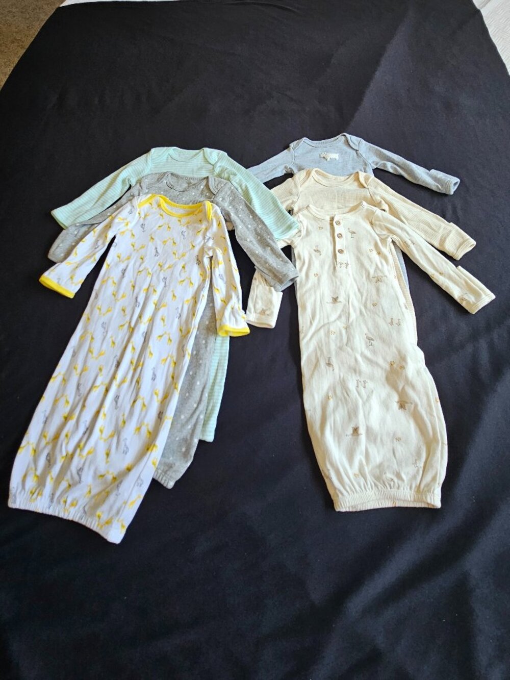 Infant Sleep Sacks, 3 Newborn & 3 0-3 Months